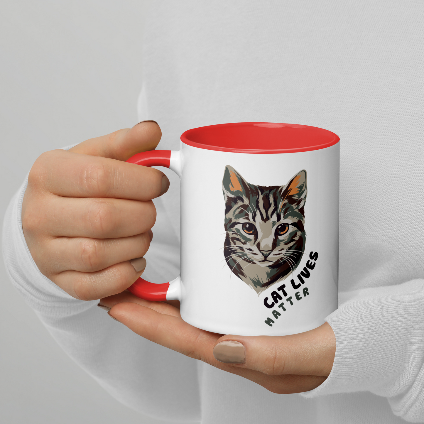 Cat Mug with Color Inside