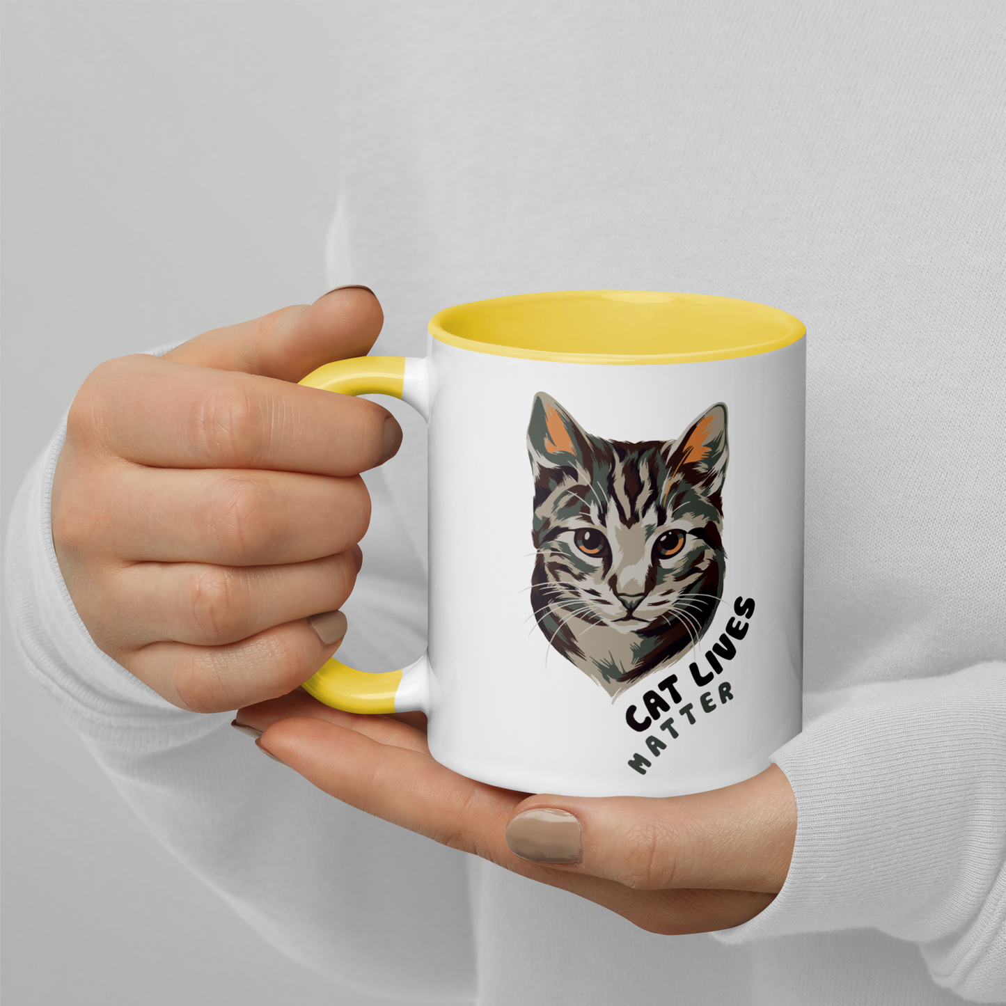 Cat Mug with Color Inside