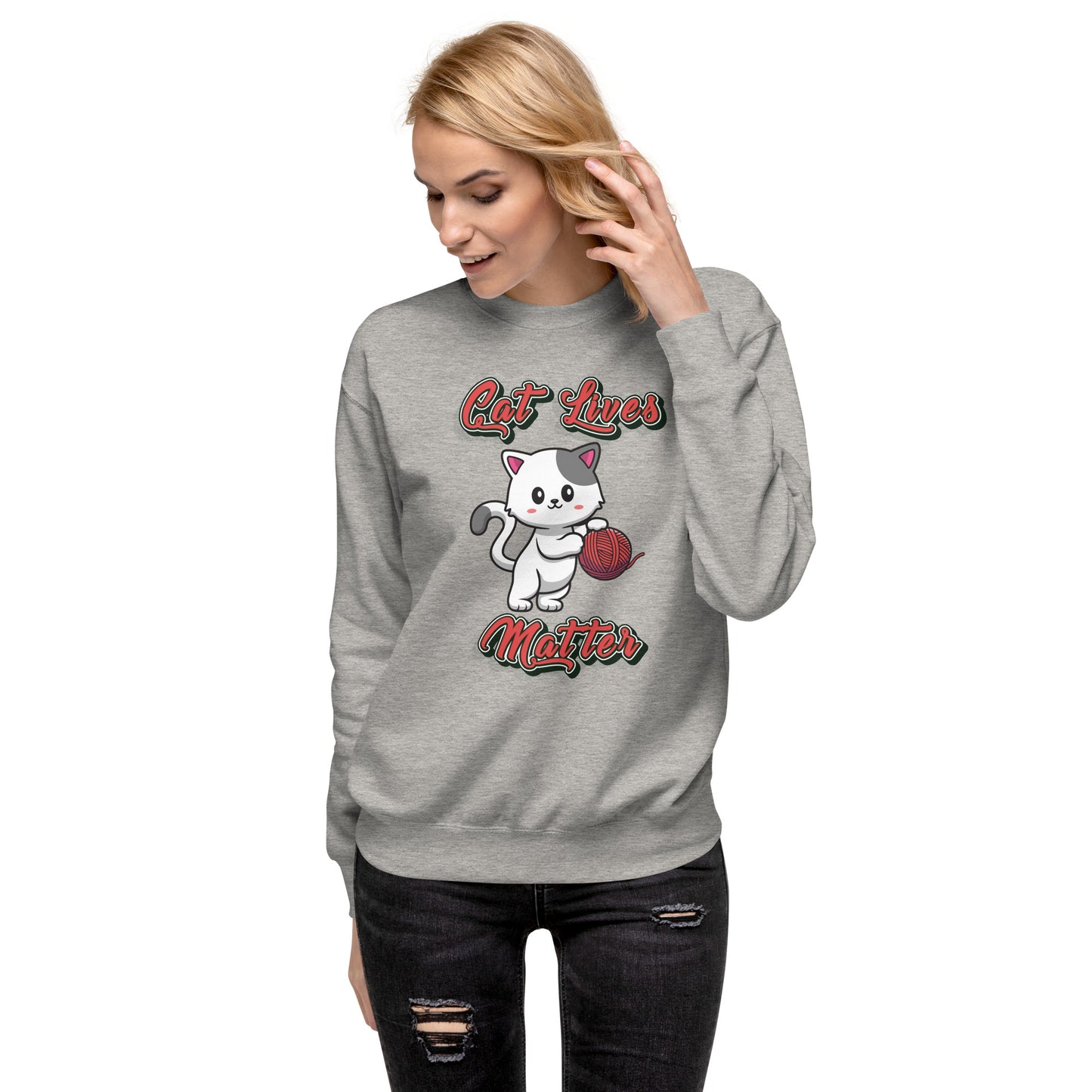 Cute Cat Unisex Premium Sweatshirt
