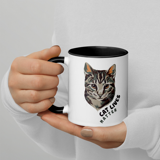 Cat Mug with Color Inside