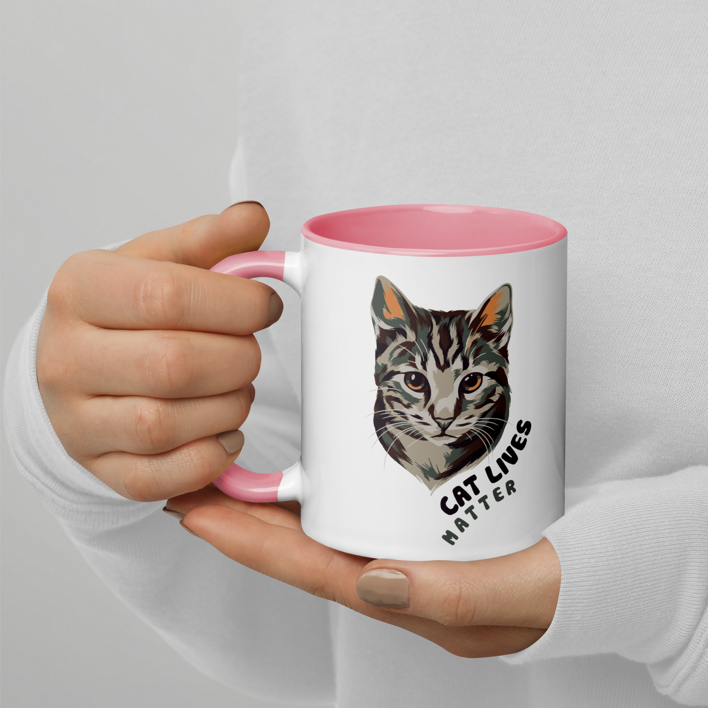 Cat Mug with Color Inside